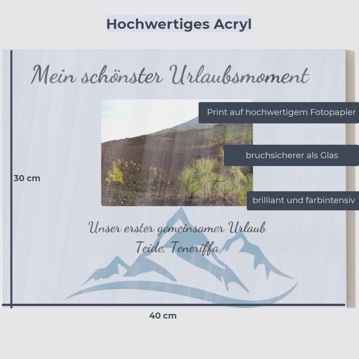 Urlaubsmoment Acryl mit Features