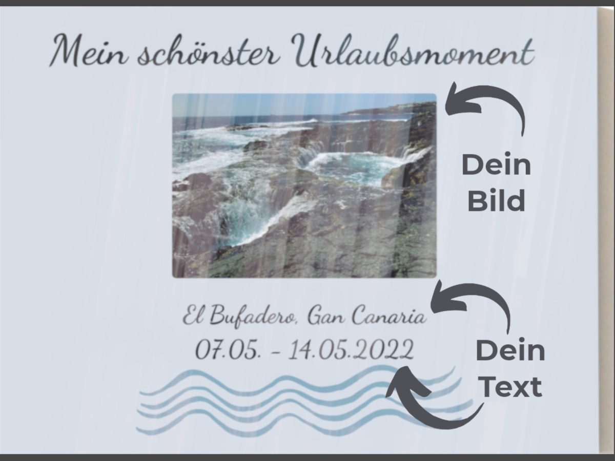 Acryl mit deinem Bild und Text
