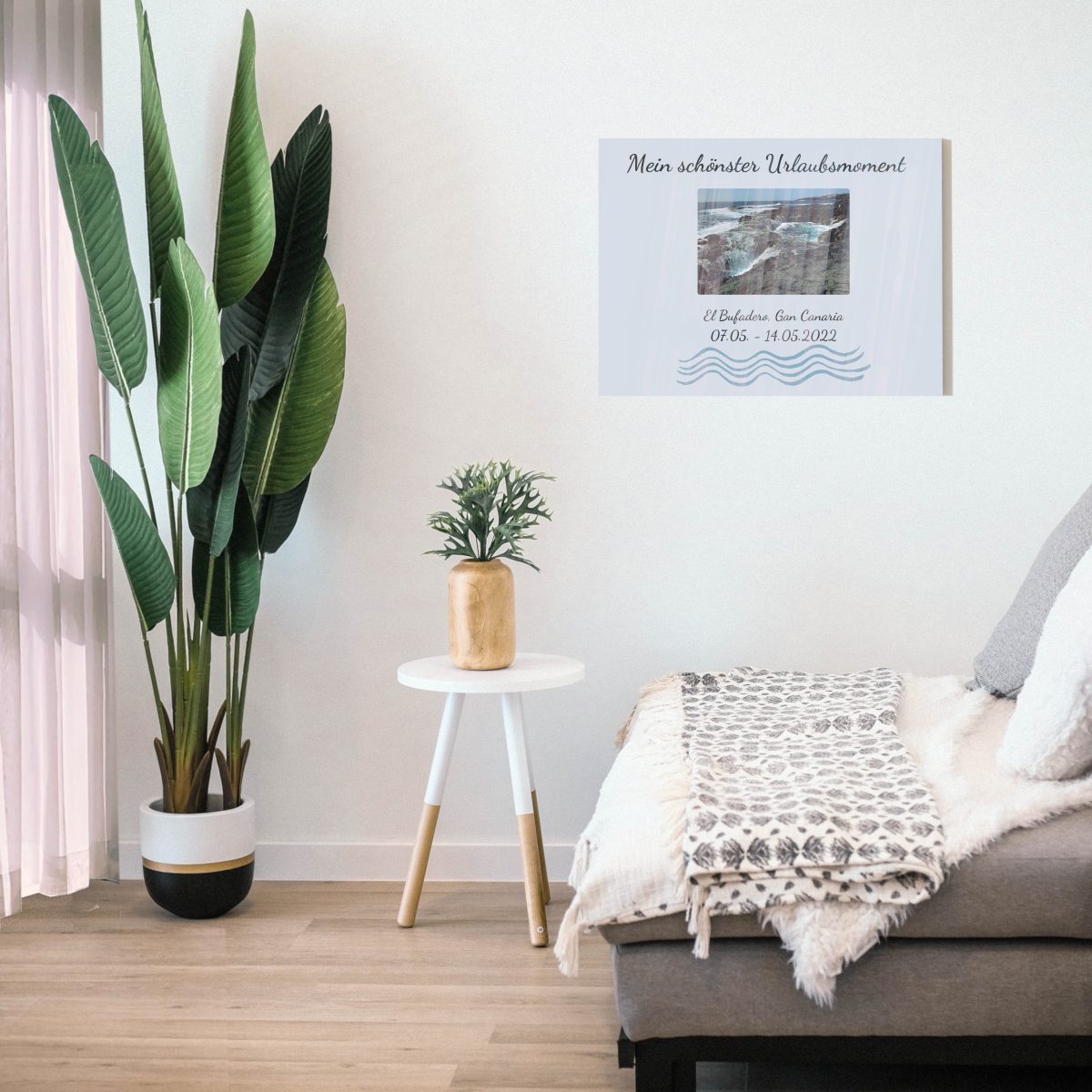 Personalisiertes Acrylbild Meer im Wohnzimmer